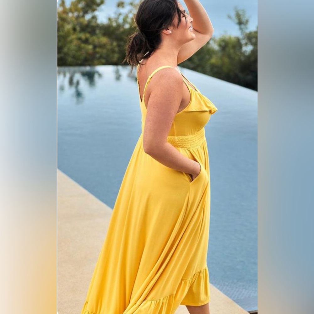 NWOT Torrid Yellow High-Low Sun Dress 2X